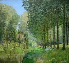 Haga click para ver la imagen ampliada le repos au bord d'un ruisseau_ lisiere de bois 1878.jpg